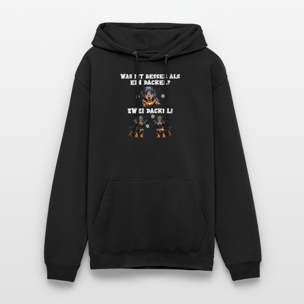 Was ist besser als ein Dackel? Zwei Dackel Unisex Hoodie - Schwarz