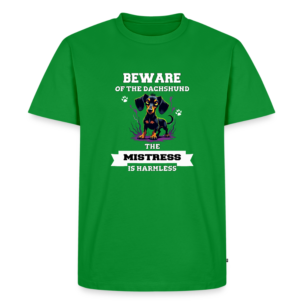 Beware of the Dachshund Mistress is harmless Männer Premium T-Shirt - Grün