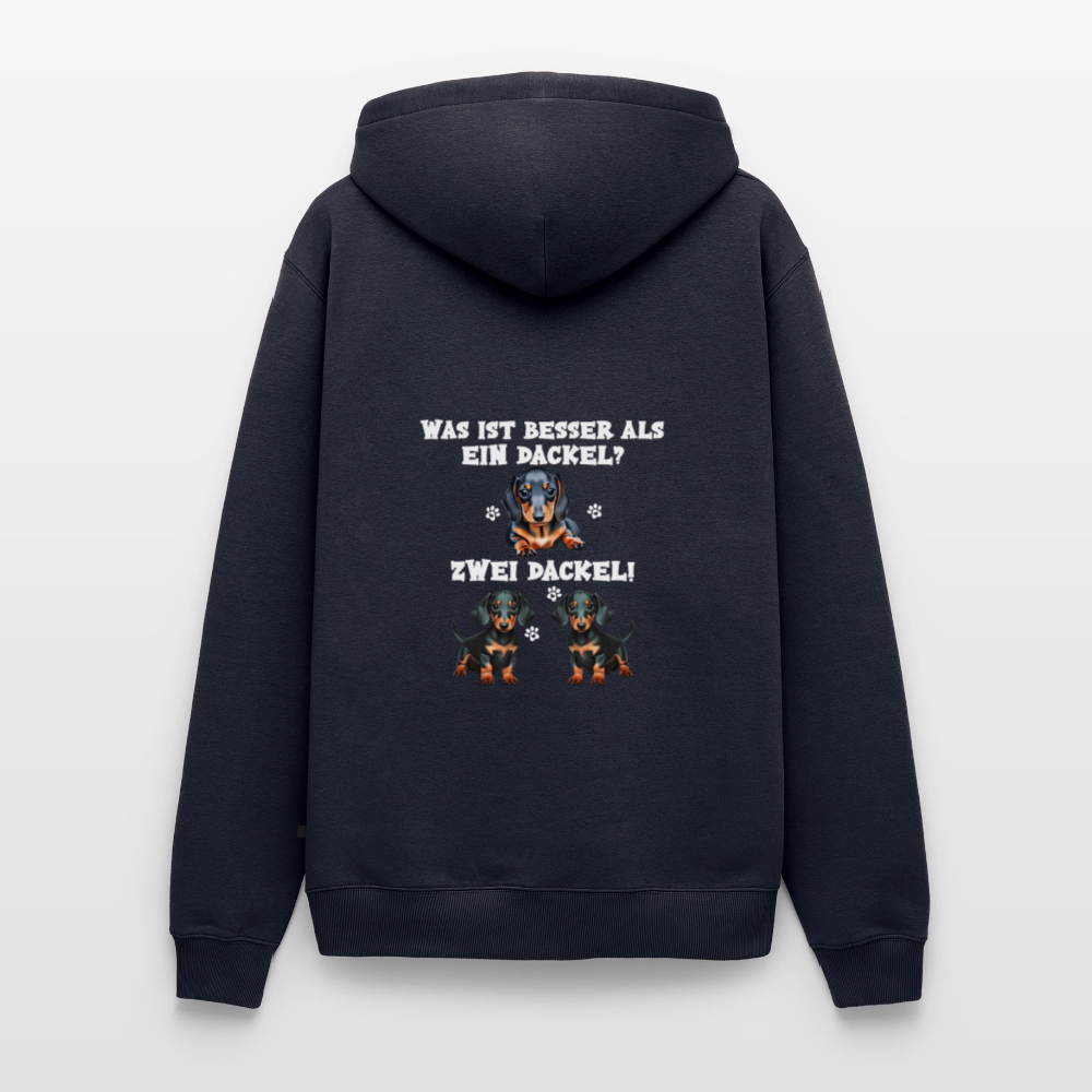 Was ist besser als ein Dackel? Zwei Dackel Männer Bio Hoodie - Navy