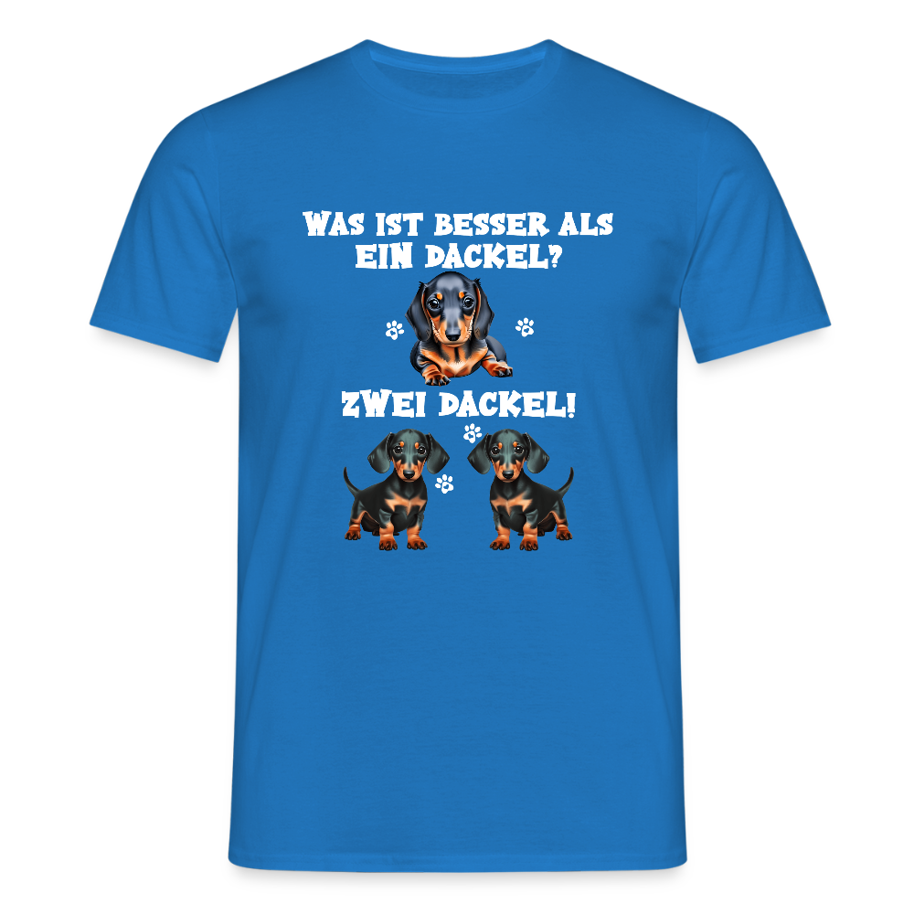 Was ist besser als ein Dackel? Zwei Dackel Männer T-Shirt - Royalblau