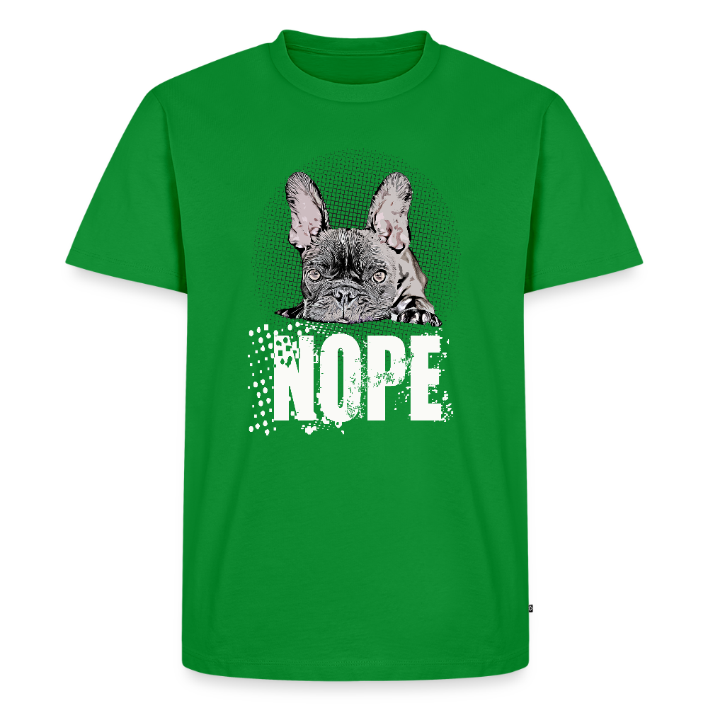 NOPE Hoodie đ¶ | Lustiger Hoodie fĂŒr Hundeliebhaber*innen mit Frenchie-Motiv MĂ€nner Premium Shirt - GrĂŒn