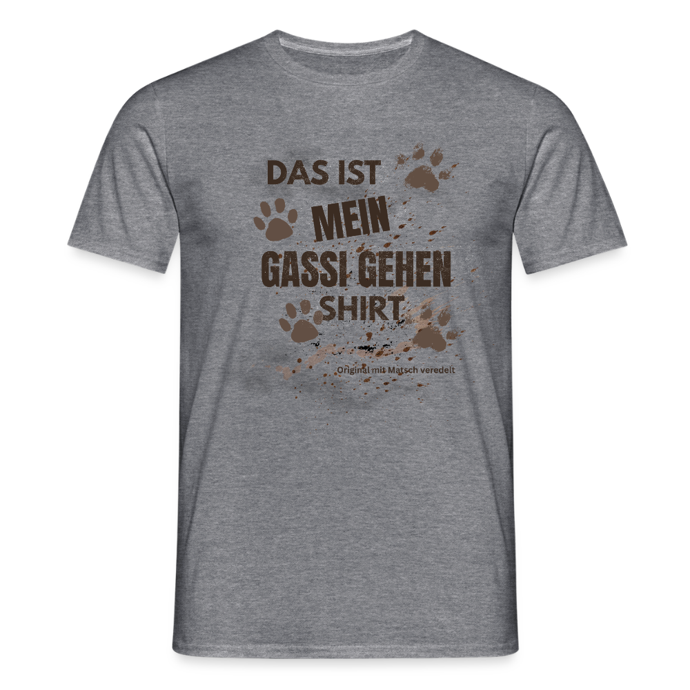 Das ist mein Gassi gehen Shirt Männer T-Shirt - Graphit meliert