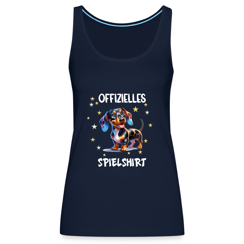 Offizielles Spielshirt Dackel Harlekindackel Frauen Premium Tank Top - Navy