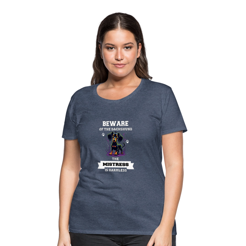 Frauen Premium T-Shirt - Blau meliert