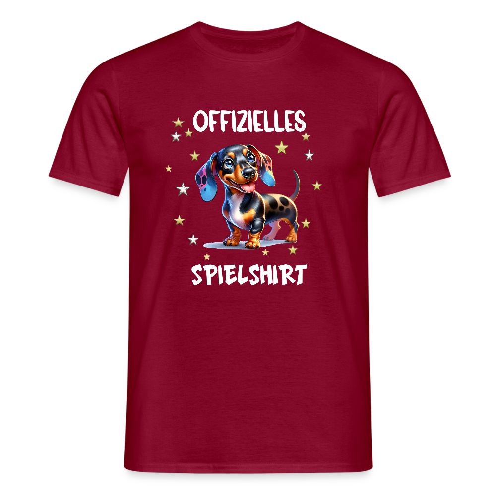 Offizielles Spielshirt Dackel Harlekindackel Männer T-Shirt - Ziegelrot