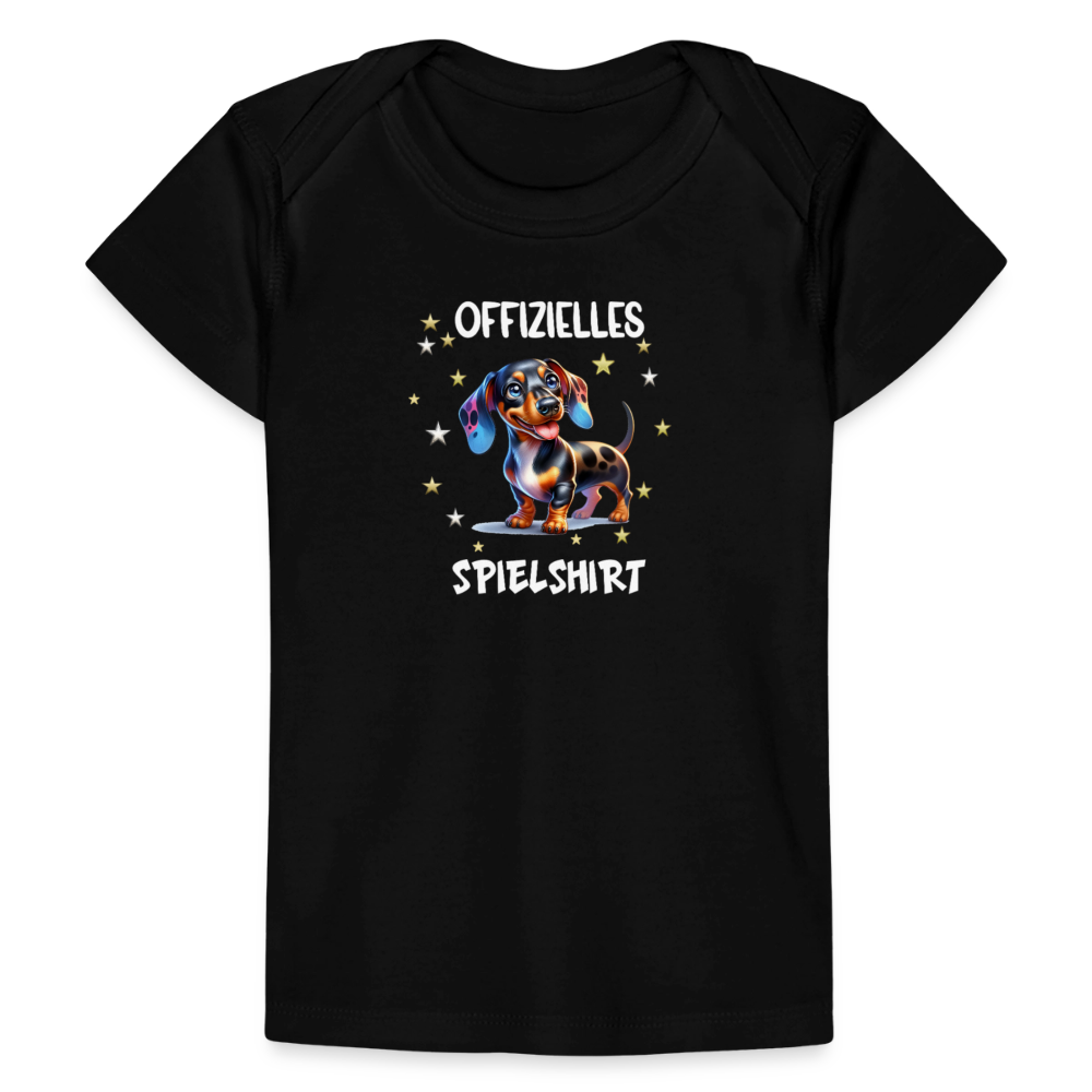 Offizielles Spielshirt Dackel Harlekindackel Baby Bio-T-Shirt - Schwarz