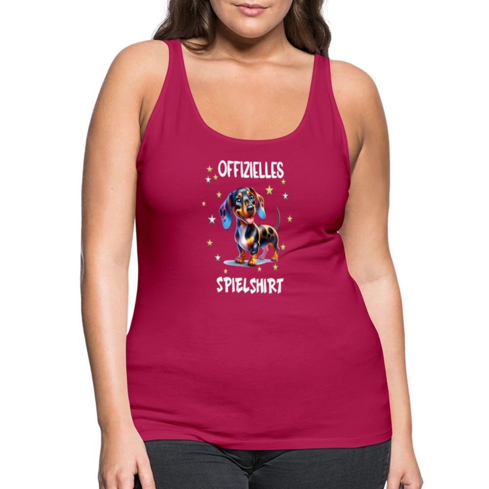 Offizielles Spielshirt Dackel Harlekindackel Frauen Premium Tank Top - dunkles Pink