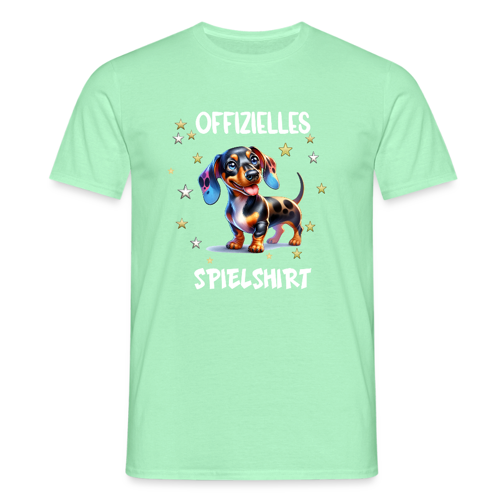 Offizielles Spielshirt Dackel Harlekindackel Männer T-Shirt - Mintgrün