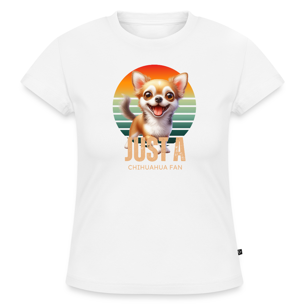 Just a Chihuahua Fan Cropped Frauen Baby Tee - Weiß