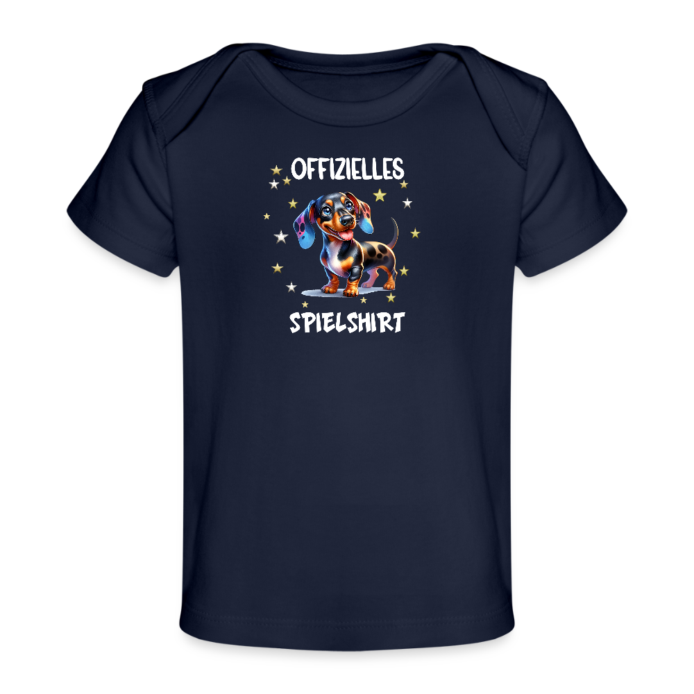 Offizielles Spielshirt Dackel Harlekindackel Baby Bio-T-Shirt - Dunkelnavy