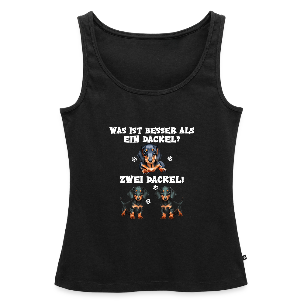 Was ist besser als ein Dackel? Zwei Dackel Frauen Premium Tank Top - Schwarz