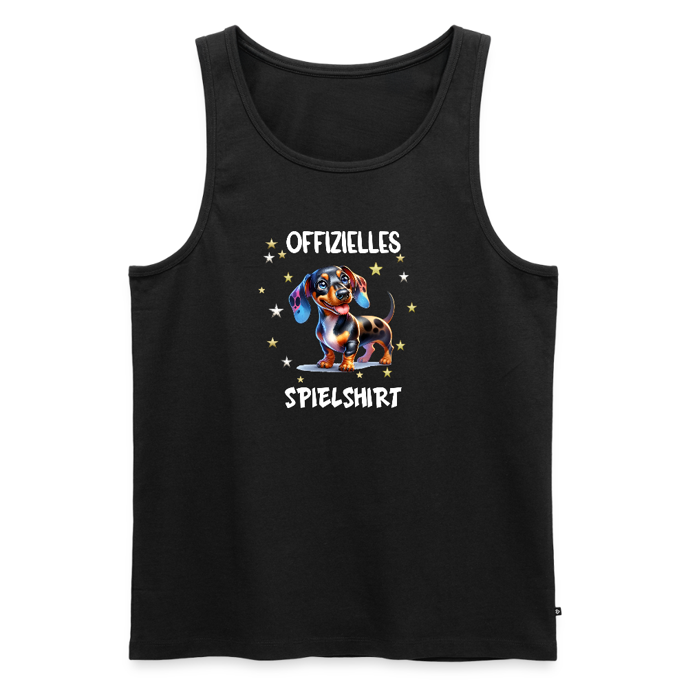 Offizielles Spielshirt Dackel Harlekindackel Männer Premium Tank Top - Schwarz