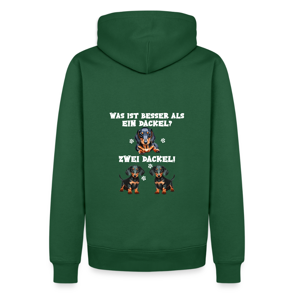 Was ist besser als ein Dackel? Zwei Dackel Männer Bio Hoodie - Flaschengrün