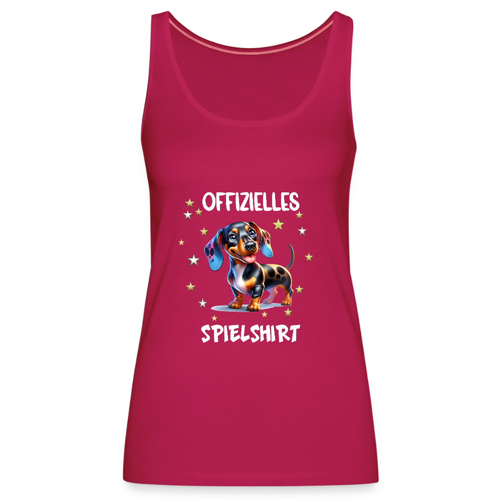 Offizielles Spielshirt Dackel Harlekindackel Frauen Premium Tank Top - dunkles Pink