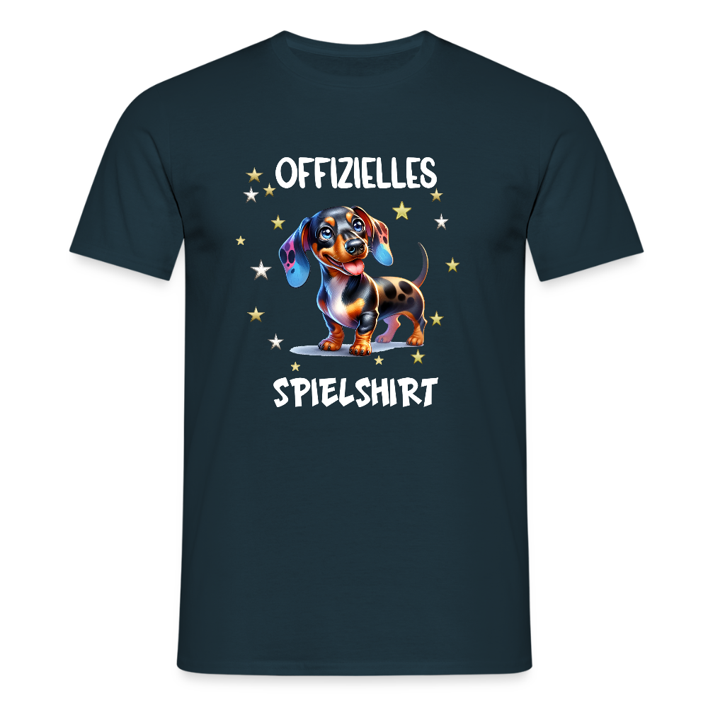 Offizielles Spielshirt Dackel Harlekindackel Männer T-Shirt - Navy