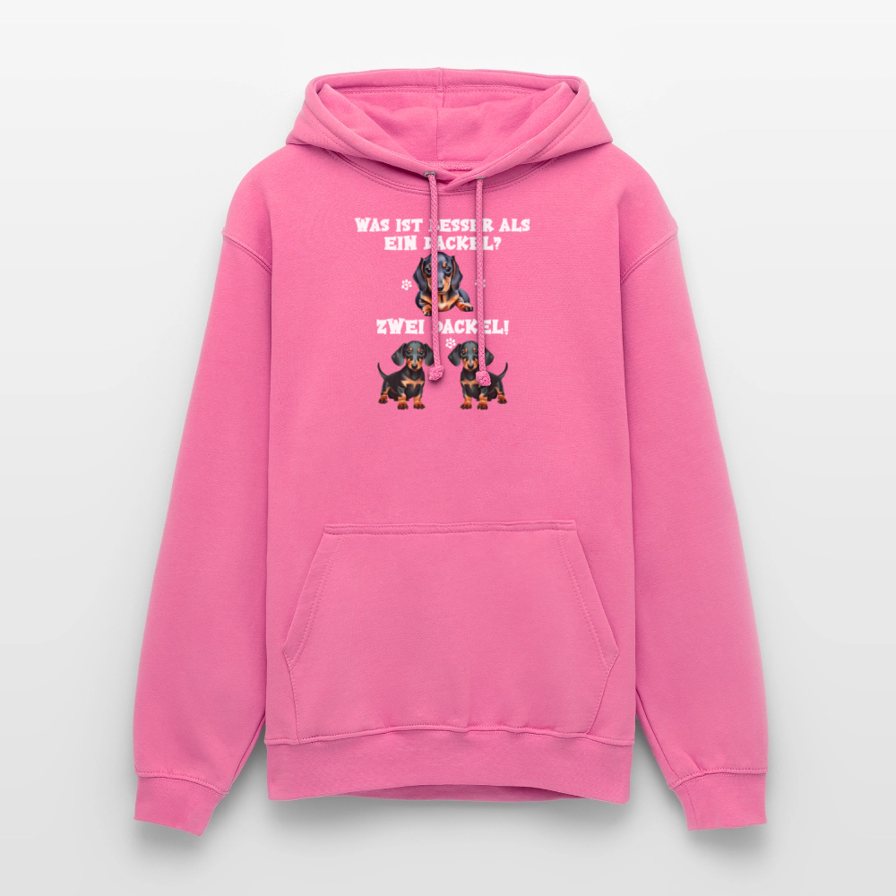 Was ist besser als ein Dackel? Zwei Dackel Unisex Hoodie - Pink