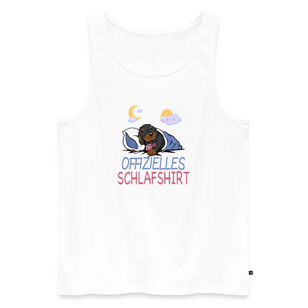 Offizielles Schlafshirt Rauhaardackel Männer Premium Tank Top - Weiß