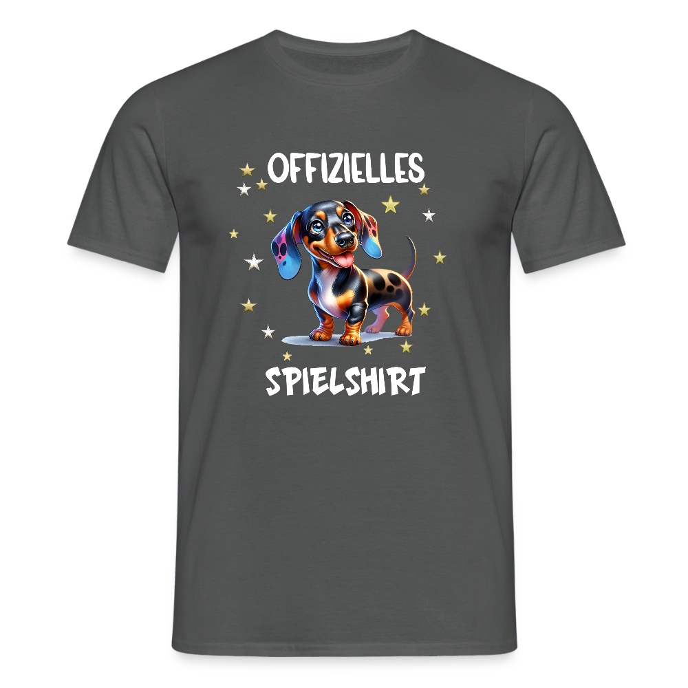 Offizielles Spielshirt Dackel Harlekindackel Männer T-Shirt - Anthrazit