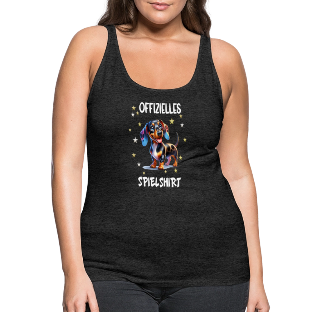 Offizielles Spielshirt Dackel Harlekindackel Frauen Premium Tank Top - Anthrazit