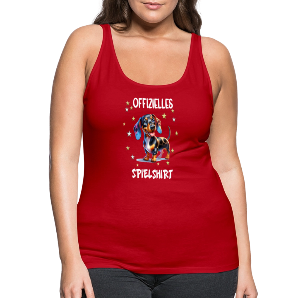Offizielles Spielshirt Dackel Harlekindackel Frauen Premium Tank Top - Rot