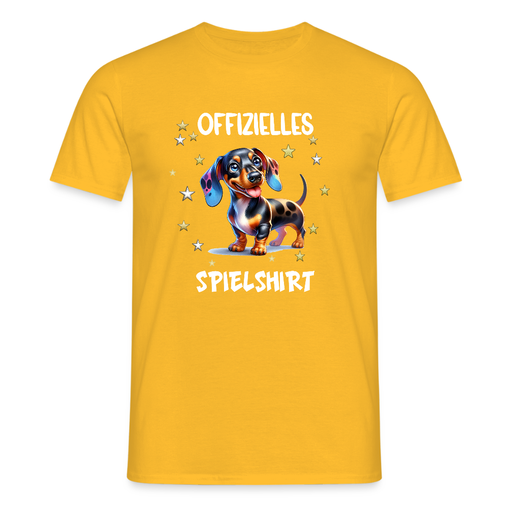 Offizielles Spielshirt Dackel Harlekindackel Männer T-Shirt - Gelb