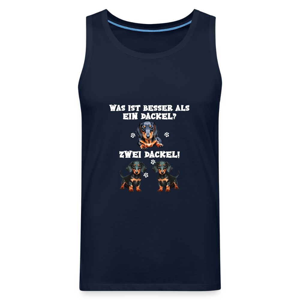Was ist besser als ein Dackel? Zwei Dackel Männer Bio Tank Top - Navy