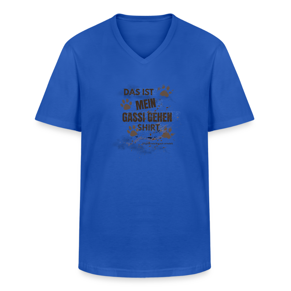 Das ist mein Gassi gehen Shirt Herren Premium T-Shirt V-Ausschnitt - Royalblau