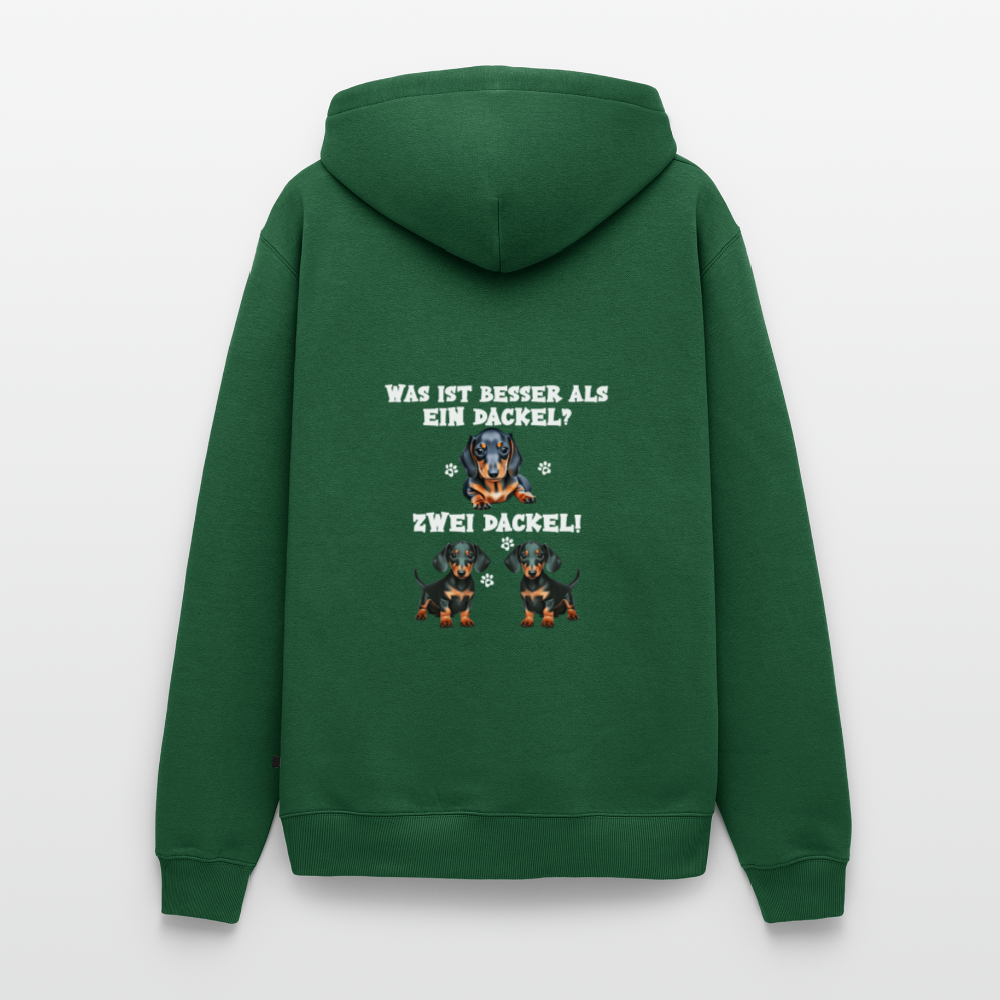 Was ist besser als ein Dackel? Zwei Dackel Männer Bio Hoodie - Flaschengrün