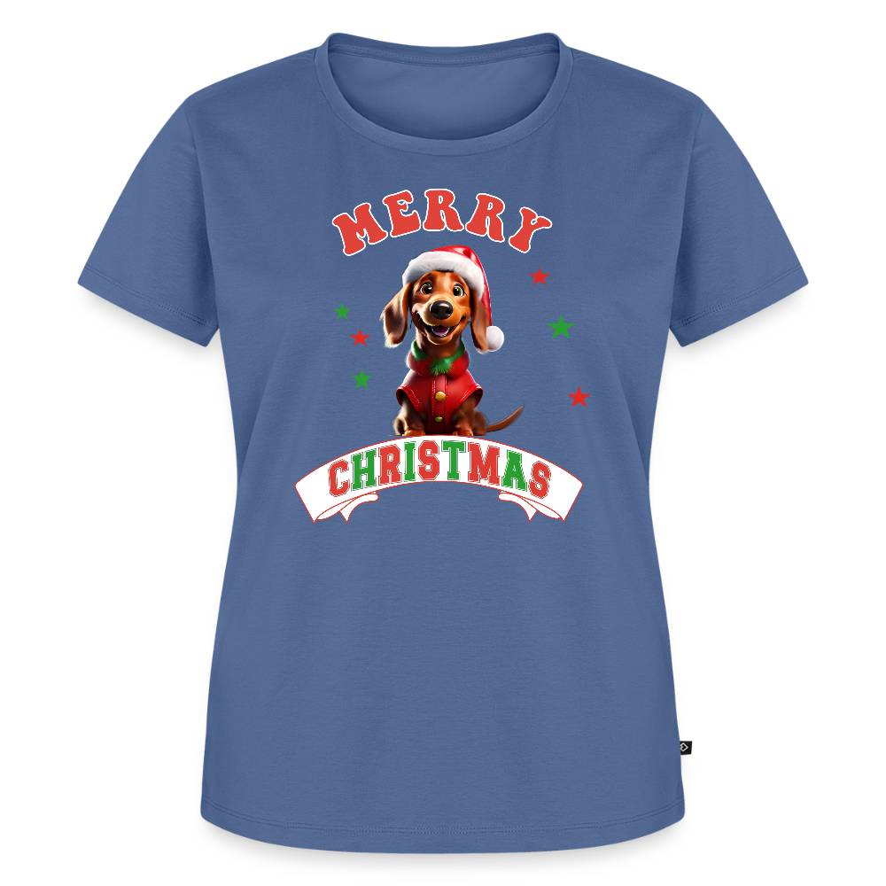 Merry Christmas – Dackel-Edition Frauen Premium T-Shirt - Taubenblau