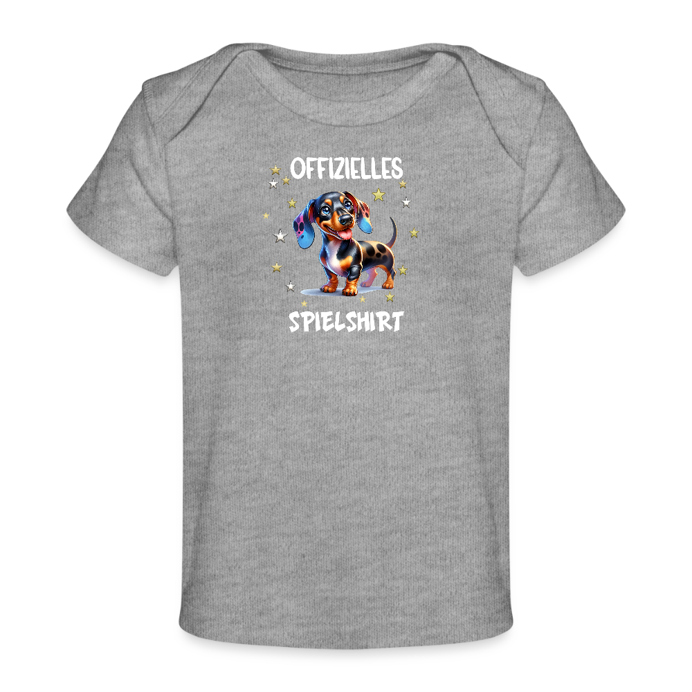 Offizielles Spielshirt Dackel Harlekindackel Baby Bio-T-Shirt - Grau meliert