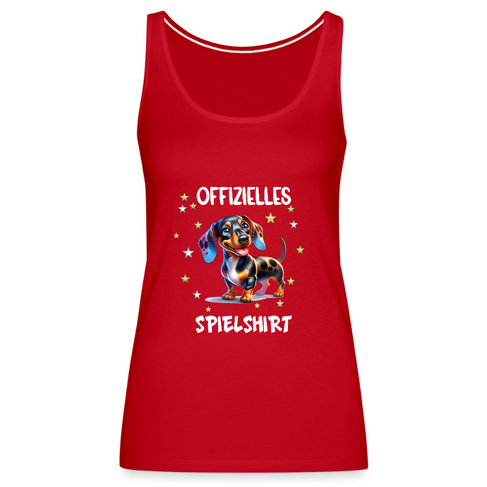 Offizielles Spielshirt Dackel Harlekindackel Frauen Premium Tank Top - Rot
