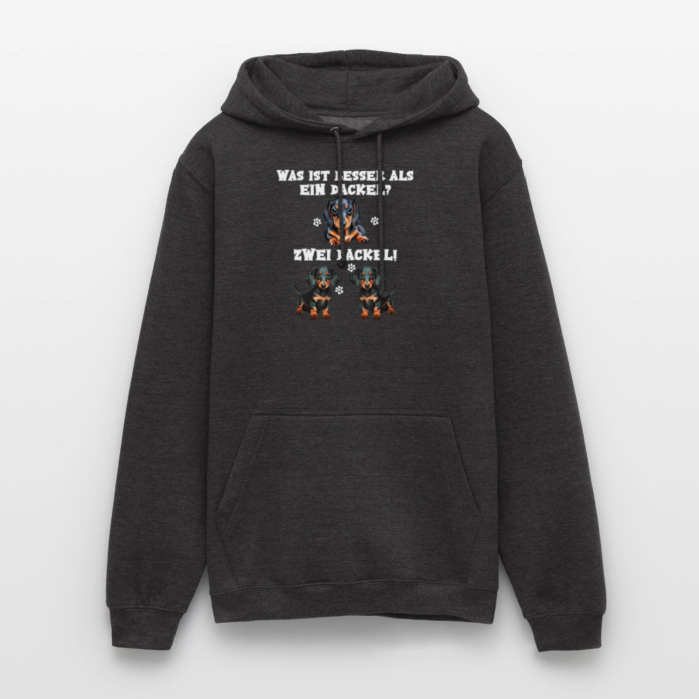 Was ist besser als ein Dackel? Zwei Dackel Unisex Hoodie - Anthrazit