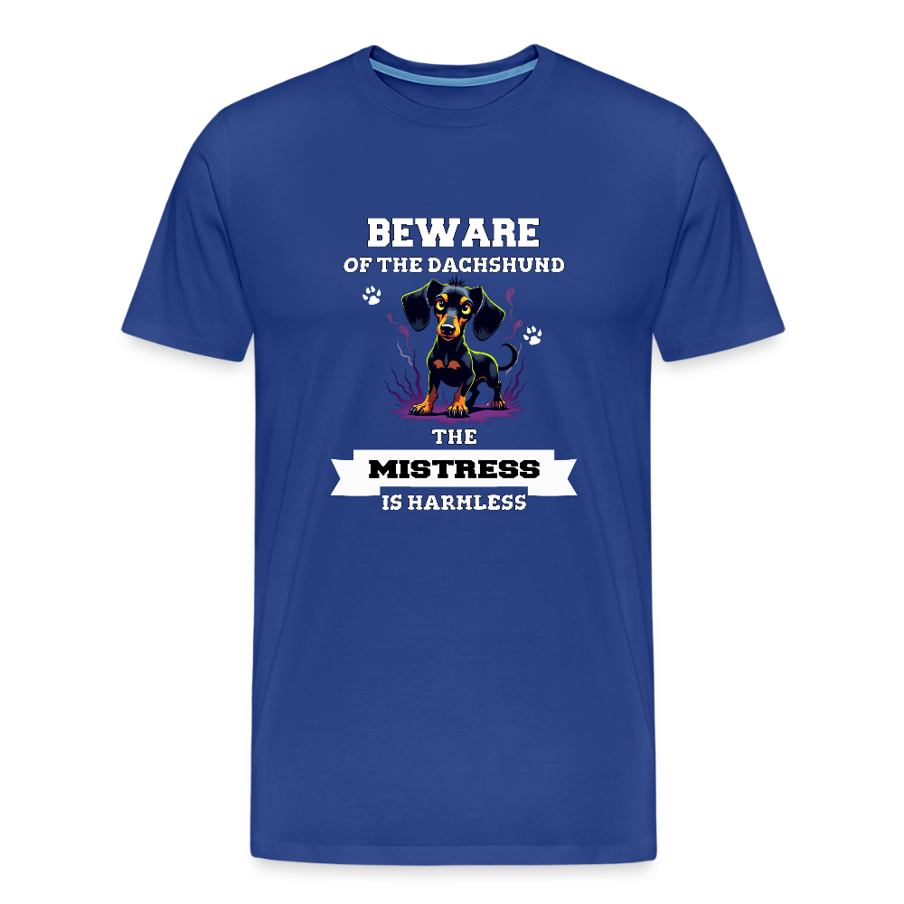 Beware of the Dachshund Mistress is harmless Männer Premium T-Shirt - Königsblau