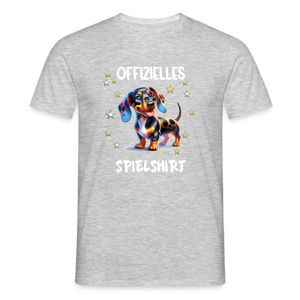 Offizielles Spielshirt Dackel Harlekindackel Männer T-Shirt - Grau meliert