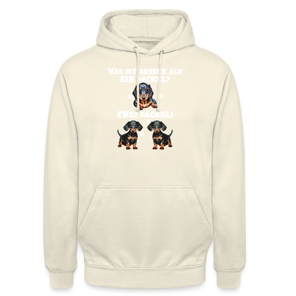 Was ist besser als ein Dackel? Zwei Dackel Unisex Hoodie - Vanille-Milchshake