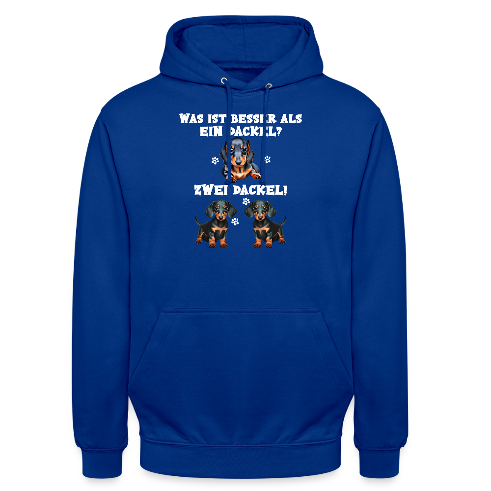 Was ist besser als ein Dackel? Zwei Dackel Unisex Hoodie - Royalblau