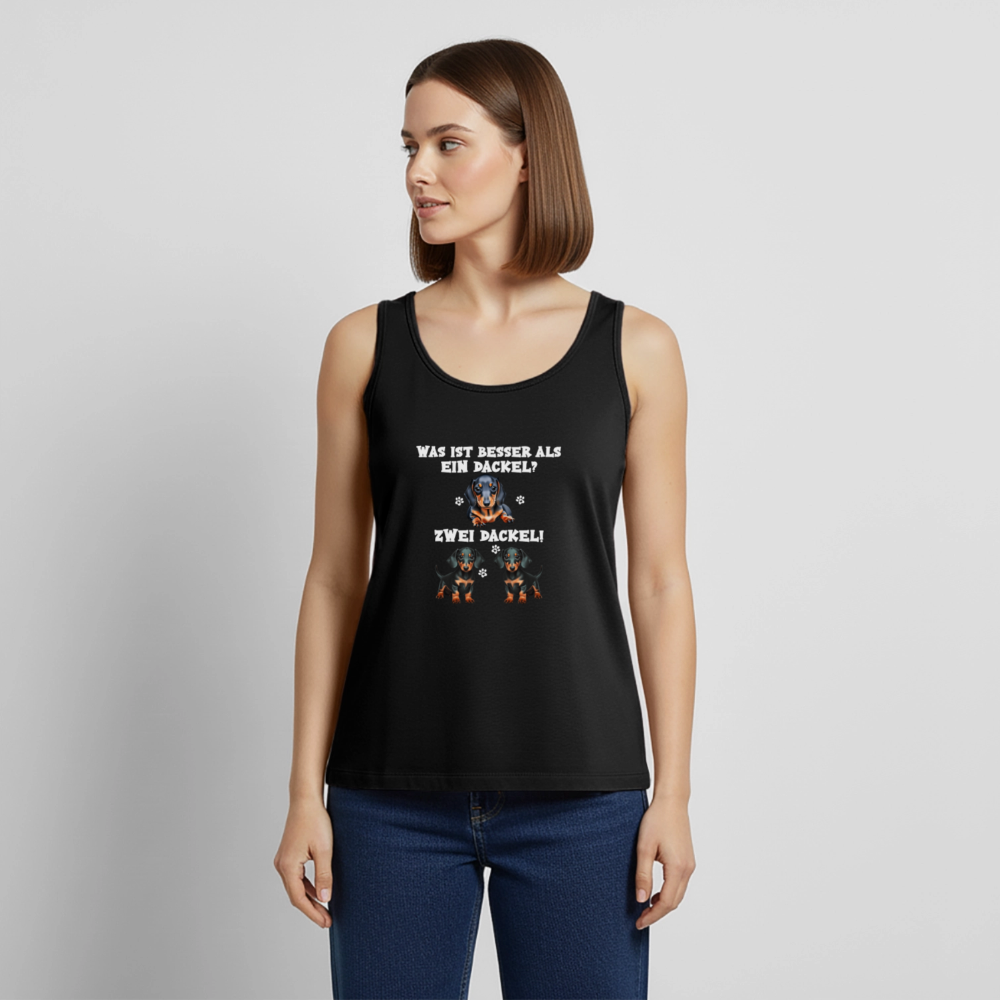 Was ist besser als ein Dackel? Zwei Dackel Frauen Premium Tank Top - Schwarz