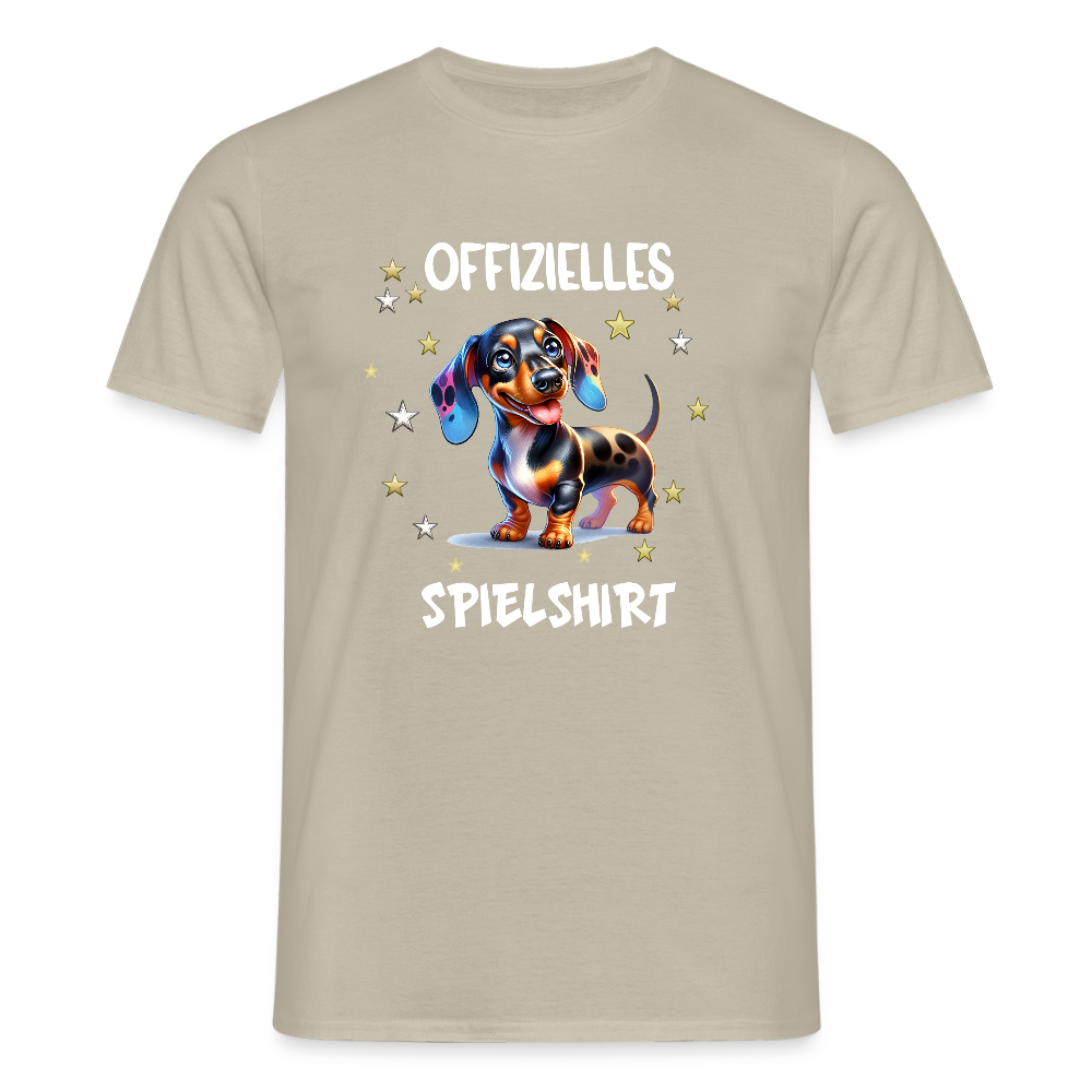 Offizielles Spielshirt Dackel Harlekindackel Männer T-Shirt - Sandbeige