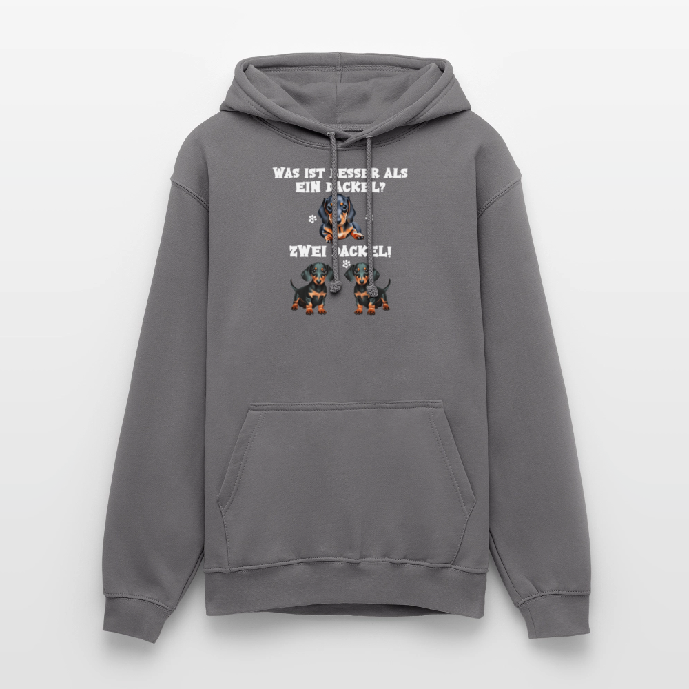 Was ist besser als ein Dackel? Zwei Dackel Unisex Hoodie - Mittelgrau