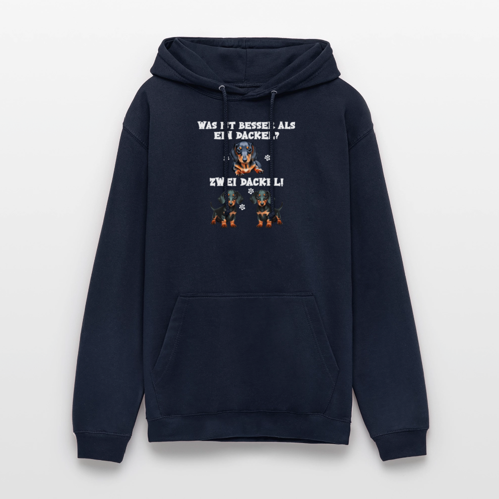Was ist besser als ein Dackel? Zwei Dackel Unisex Hoodie - Navy