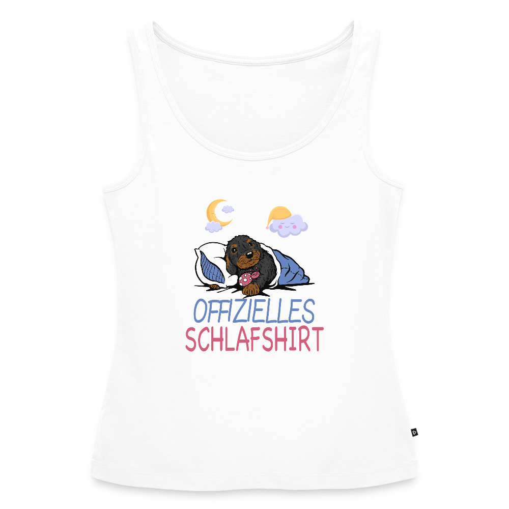 Offizielles Schlafshirt Rauhaardackel Frauen Premium Tank Top - Weiß