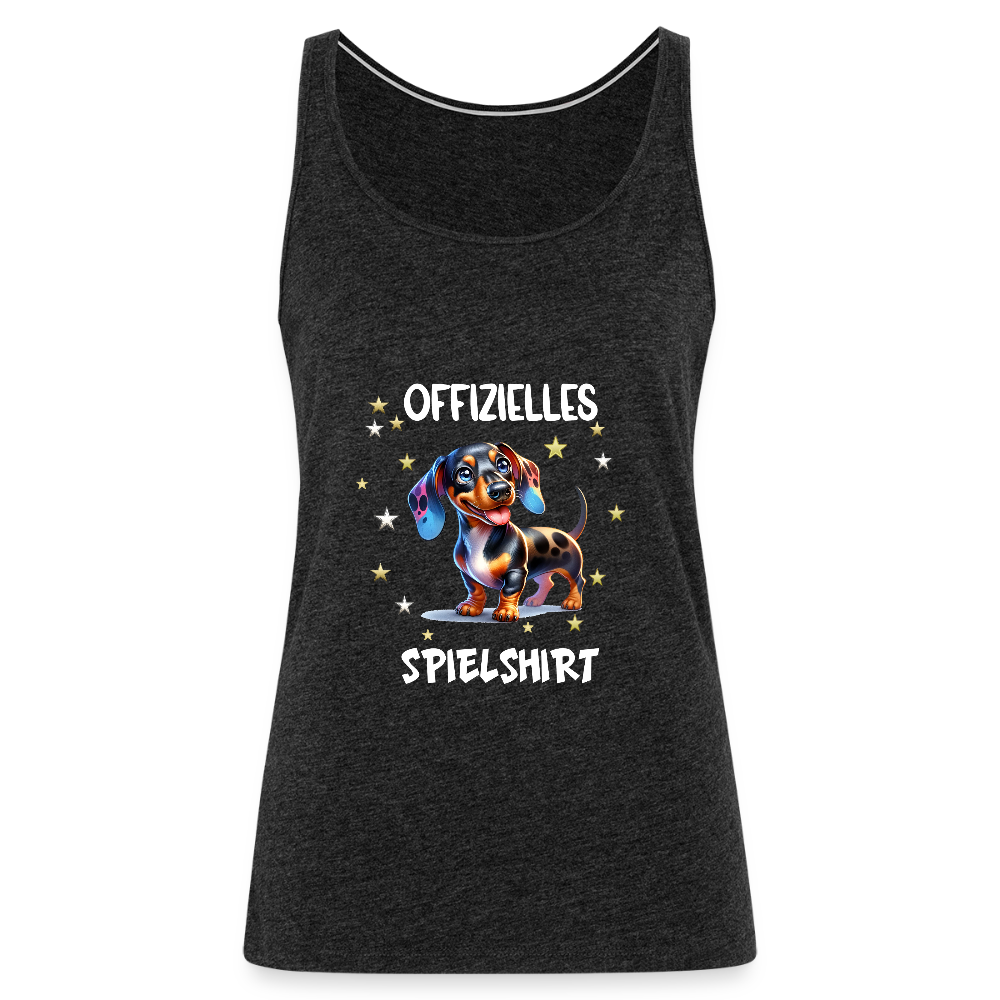 Offizielles Spielshirt Dackel Harlekindackel Frauen Premium Tank Top - Anthrazit