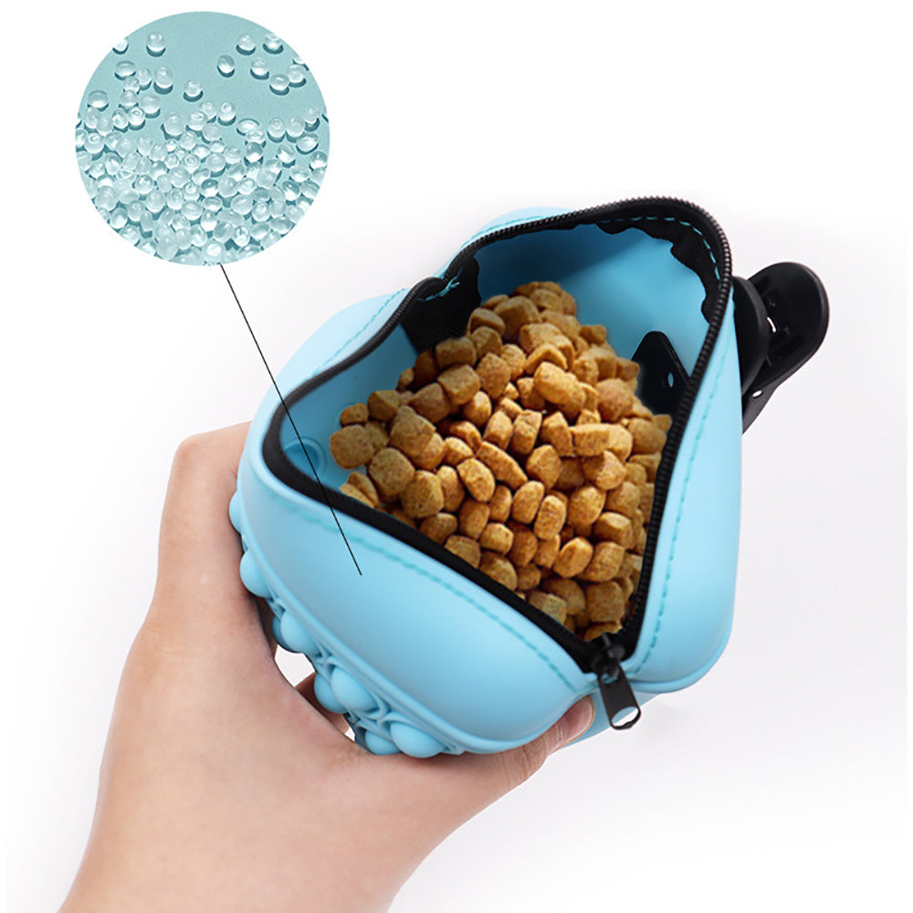 Silikon Leckerli Tasche, Leckerlibeutel zum Gassi gehen, Trainieren und auf Reise, Wassergeschützter Innenraum