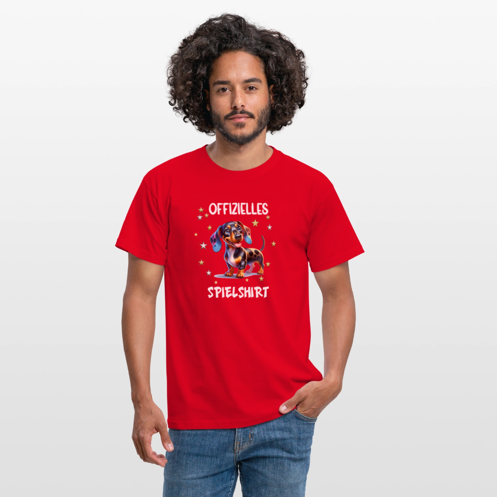 Offizielles Spielshirt Dackel Harlekindackel Männer T-Shirt - Rot