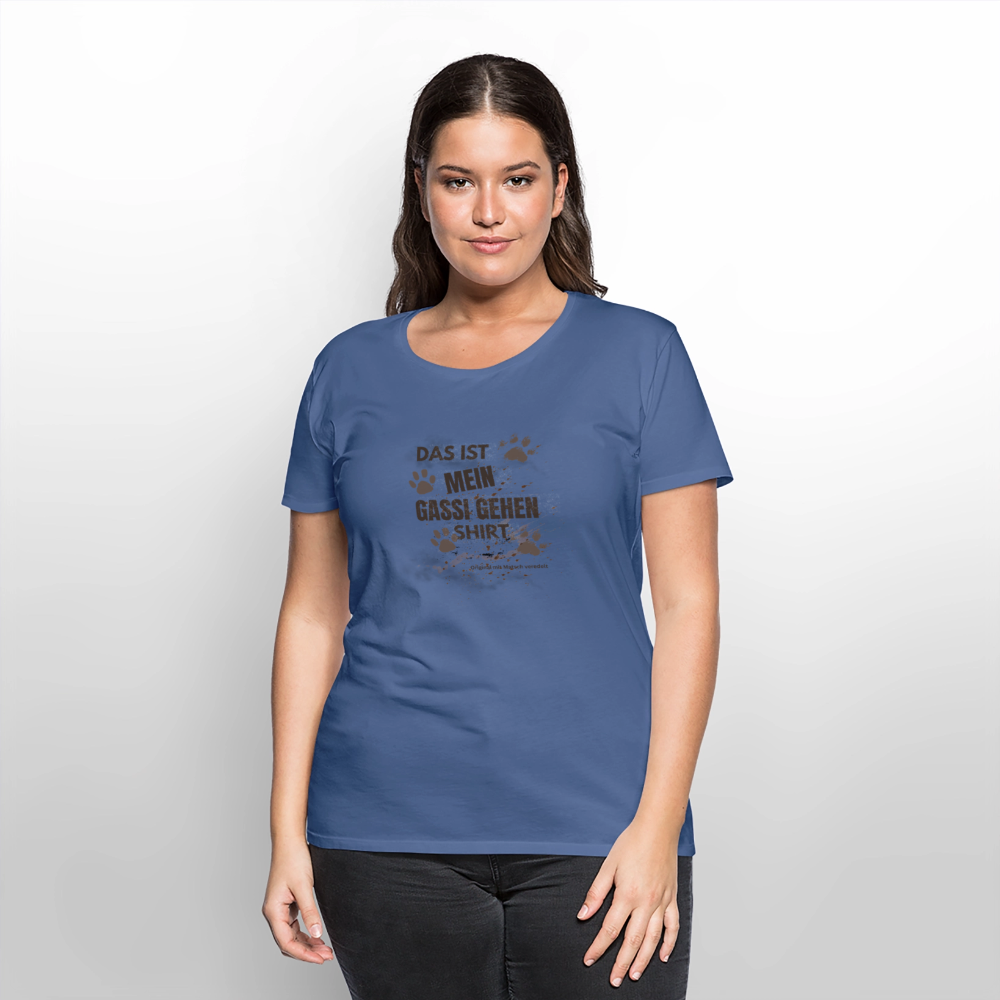 Das ist mein Gassi gehen Shirt Frauen Premium T-Shirt - Taubenblau