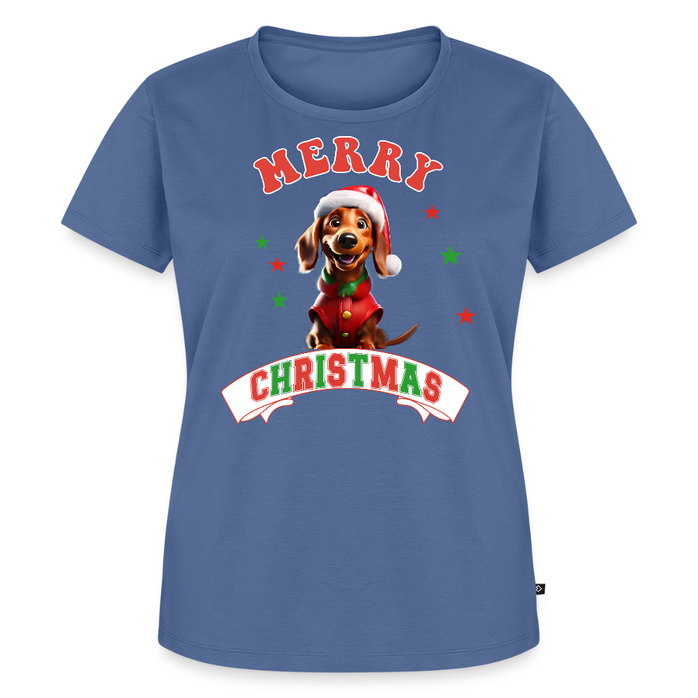 Merry Christmas – Dackel-Edition Frauen Premium T-Shirt - Taubenblau