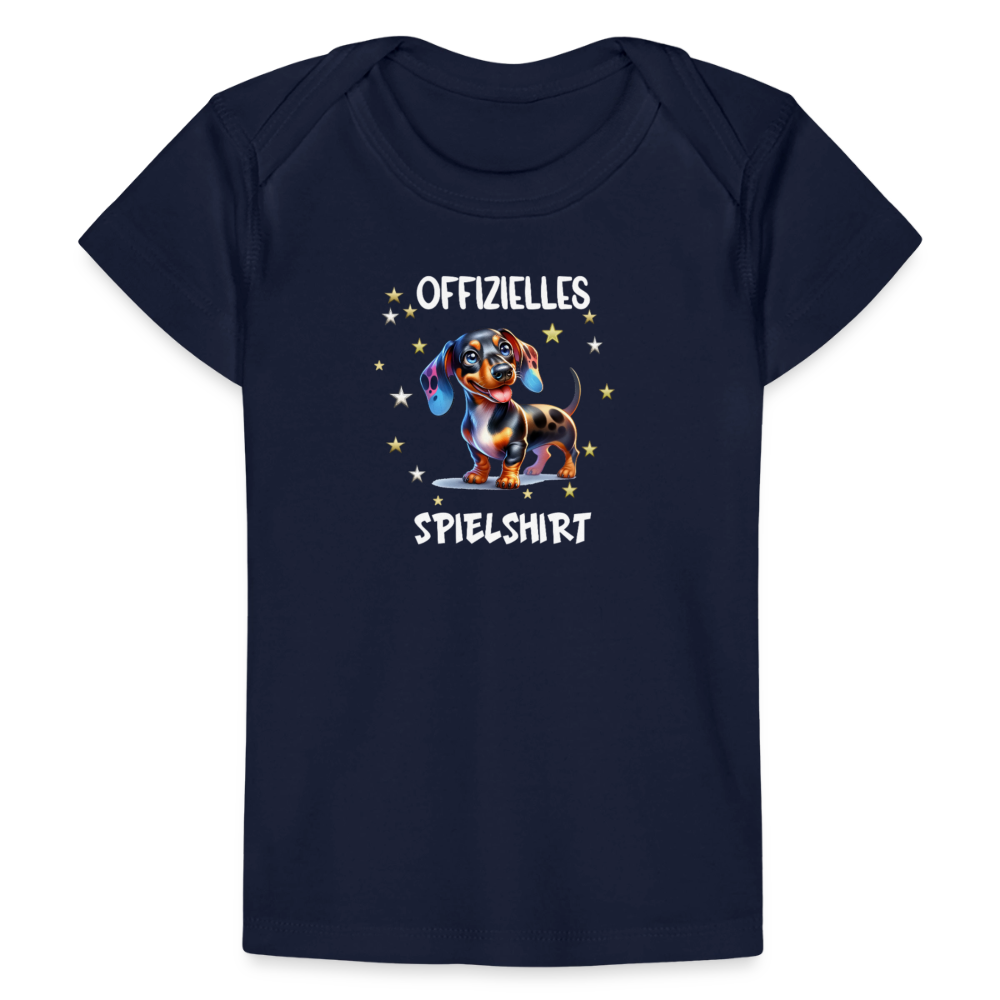 Offizielles Spielshirt Dackel Harlekindackel Baby Bio-T-Shirt - Dunkelnavy