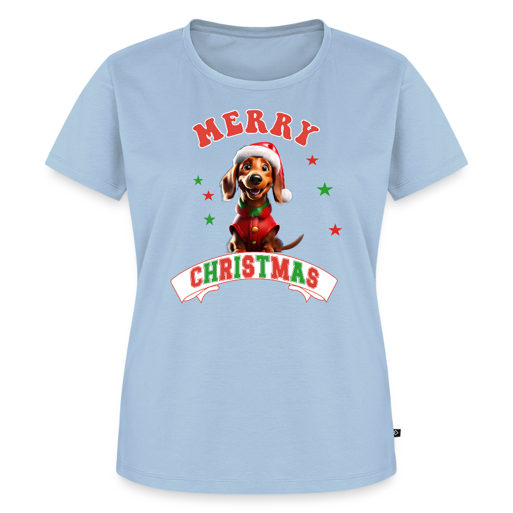 Merry Christmas – Dackel-Edition Frauen Premium T-Shirt - Hellblau