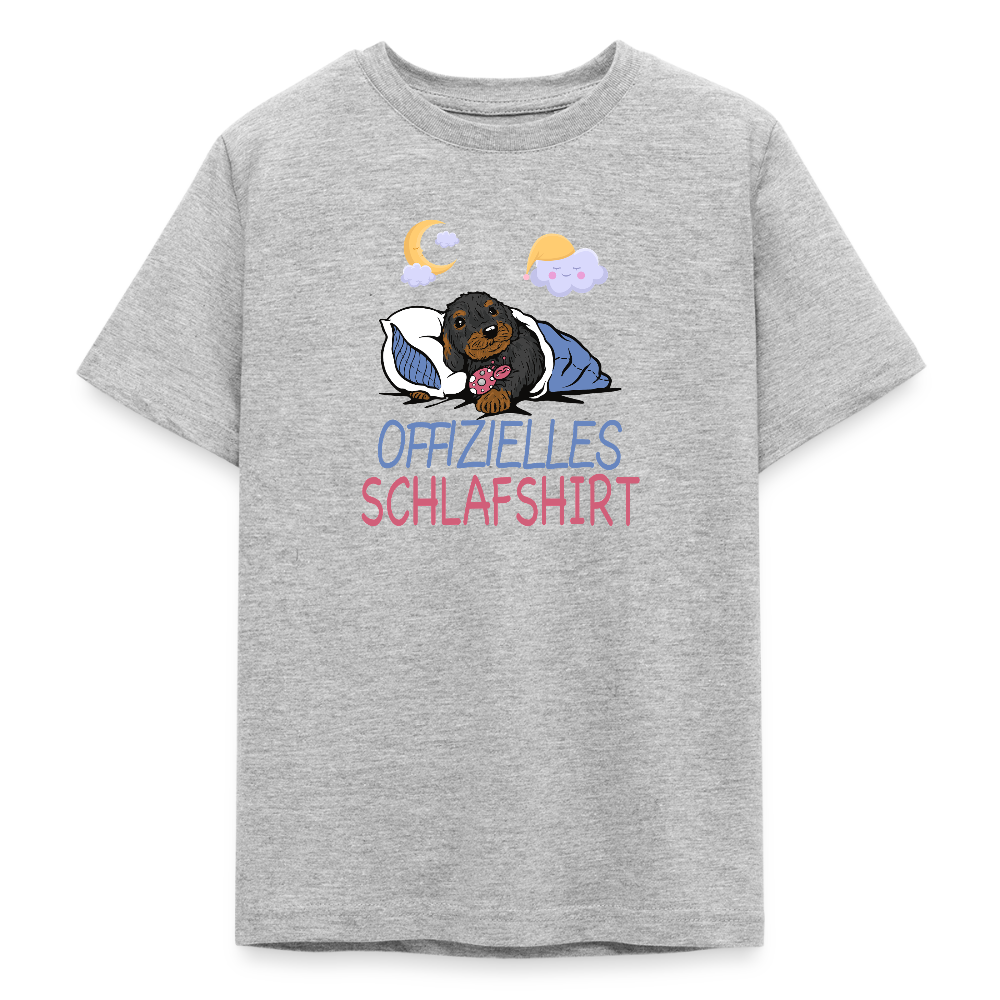 Offizielles Schlafshirt Rauhaardackel Teenager T-Shirt - Grau meliert