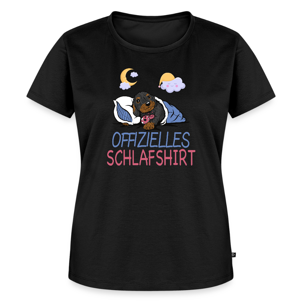 Offizielles Schlafshirt Rauhaardackel Frauen Premium T-Shirt - Schwarz
